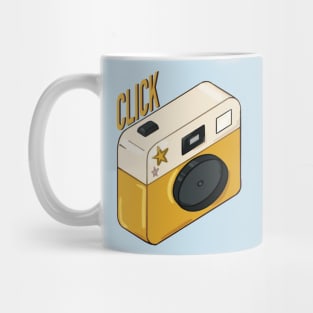 Click Cute Retro Camera Photographer Art Mug